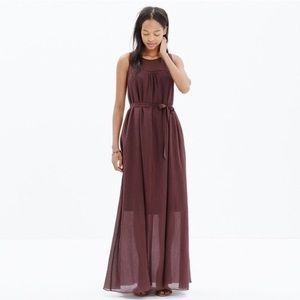 Madewell Shirred Crinkled Maxi Dress
